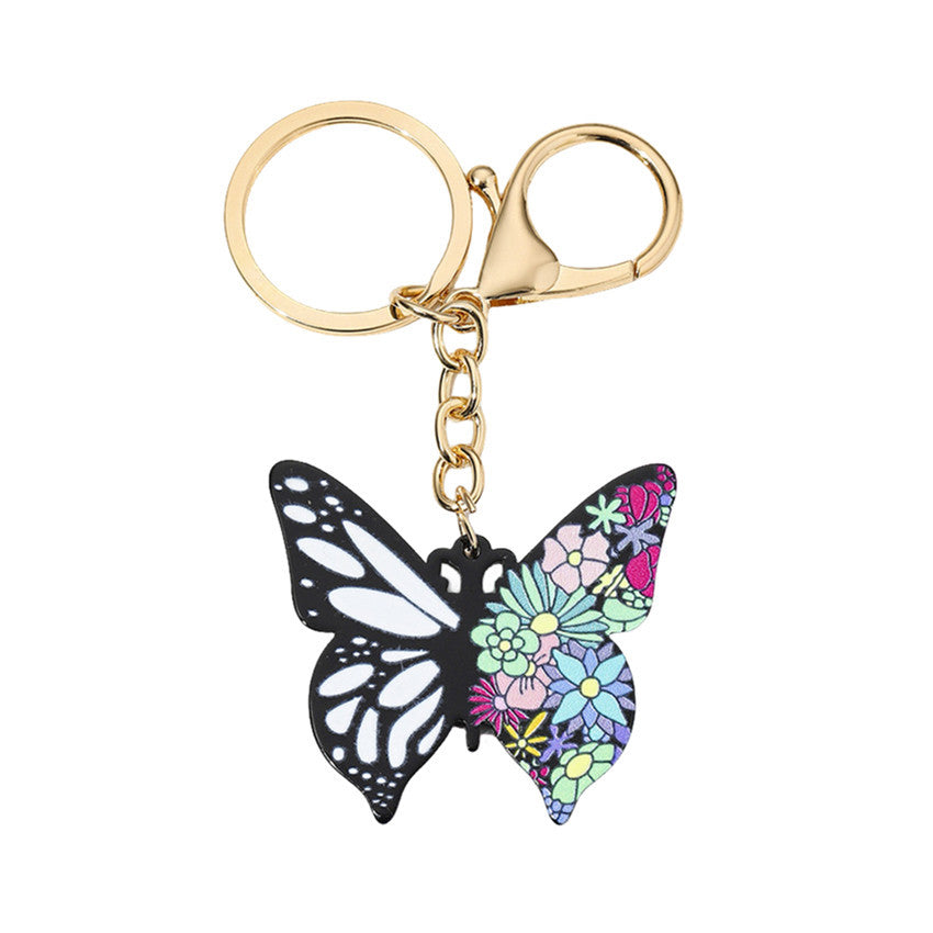 Wholesale Colorful Mixed Color Butterfly Keychain